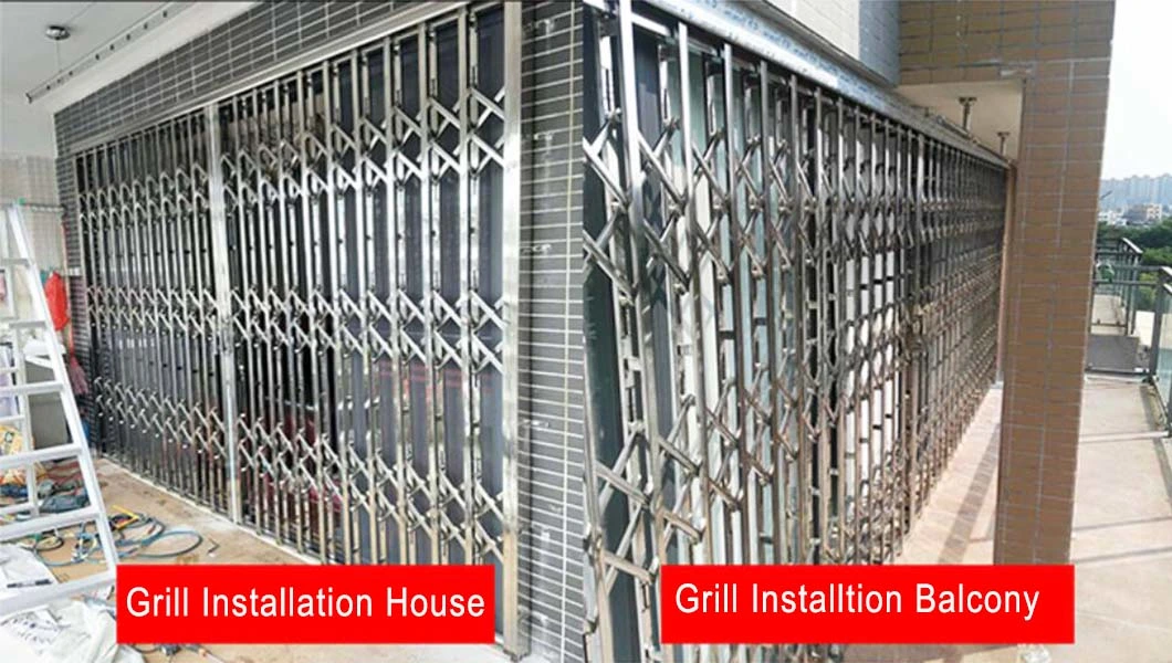 New Main Stainless Steel Sliding Folding Door Security Grill Price